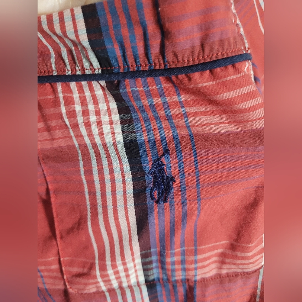 Polo Ralph Lauren MENS SIZE M Woven Pajama Shirt Red Plaid Tartan L156 Sleep - Picture 5 of 5